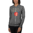 Believe To Win Haiku With Sun Tree on Unisex Lightweight Zip Hoodie