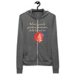 Believe To Win Haiku With Sun Tree on Unisex Lightweight Zip Hoodie