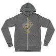 Matsuo Basho Haiku With Bonsai on Unisex Lightweight Zip Hoodie