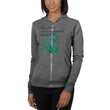 Always Better Haiku With Lilies on Unisex Lightweight Zip Hoodie