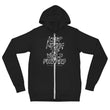 Charcoal Sketch Dreaming To Keep Moving The World Forward on Unisex Lightweight Zip Hoodie