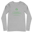 Binary Instructions To Keep Moving The World Forward With Vitruvian Earth In Green on Unisex Long Sleeve T-Shirt