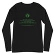 Binary Instructions To Keep Moving The World Forward With Vitruvian Earth In Green on Unisex Long Sleeve T-Shirt