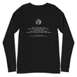 Binary Instructions To Keep Moving The World Forward With Vitruvian Earth In White on Unisex Long Sleeve T-Shirt