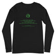 Binary Instructions To Keep Moving The World Forward With Vitruvian Earth In Green on Unisex Long Sleeve T-Shirt