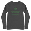 Binary Instructions To Keep Moving The World Forward With Vitruvian Earth In Green on Unisex Long Sleeve T-Shirt