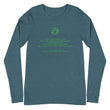 Binary Instructions To Keep Moving The World Forward With Vitruvian Earth In Green on Unisex Long Sleeve T-Shirt