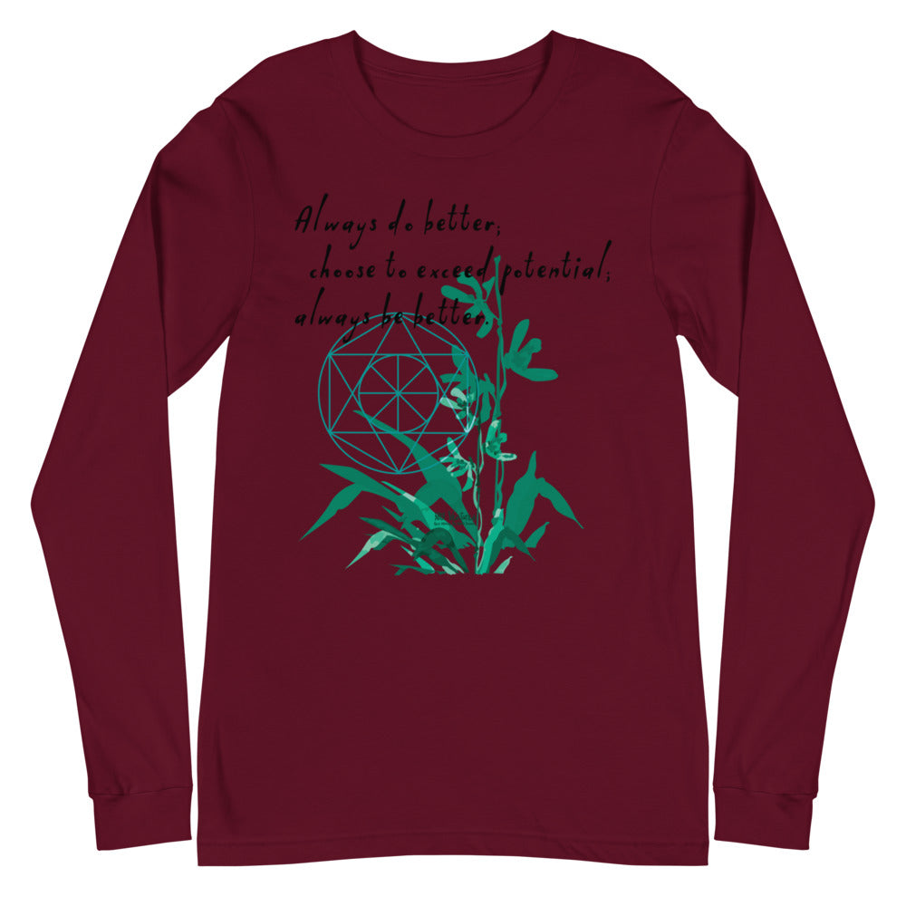 Always Better Haiku With Lilies on Unisex Long Sleeve T-Shirt