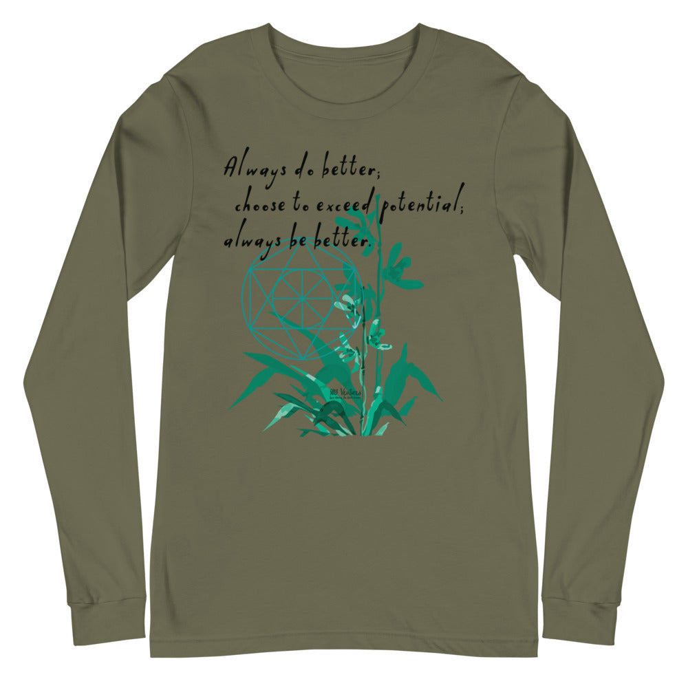 Always Better Haiku With Lilies on Unisex Long Sleeve T-Shirt