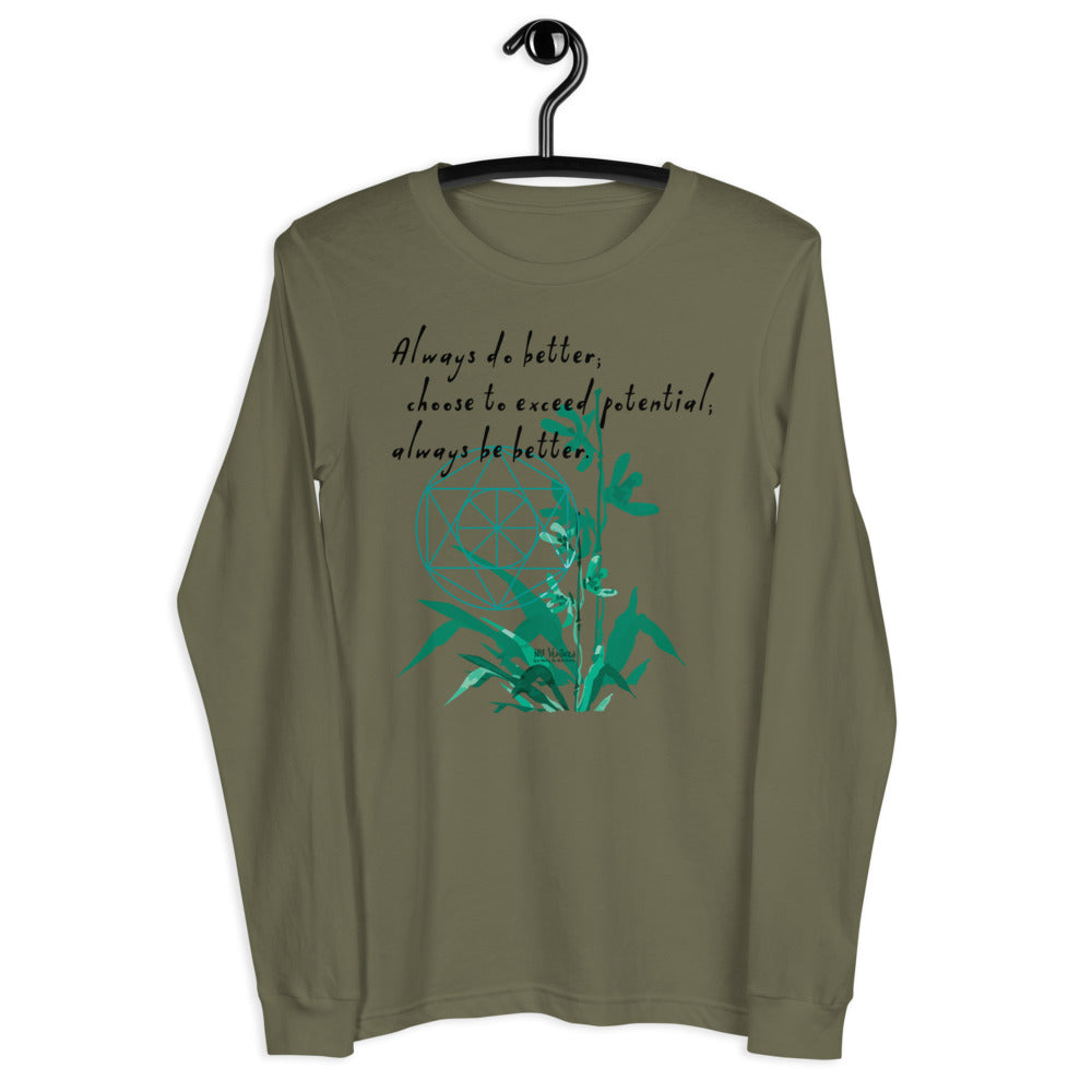 Always Better Haiku With Lilies on Unisex Long Sleeve T-Shirt