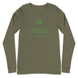 Binary Instructions To Keep Moving The World Forward With Vitruvian Earth In Green on Unisex Long Sleeve T-Shirt