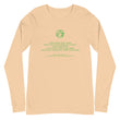 Binary Instructions To Keep Moving The World Forward With Vitruvian Earth In Green on Unisex Long Sleeve T-Shirt