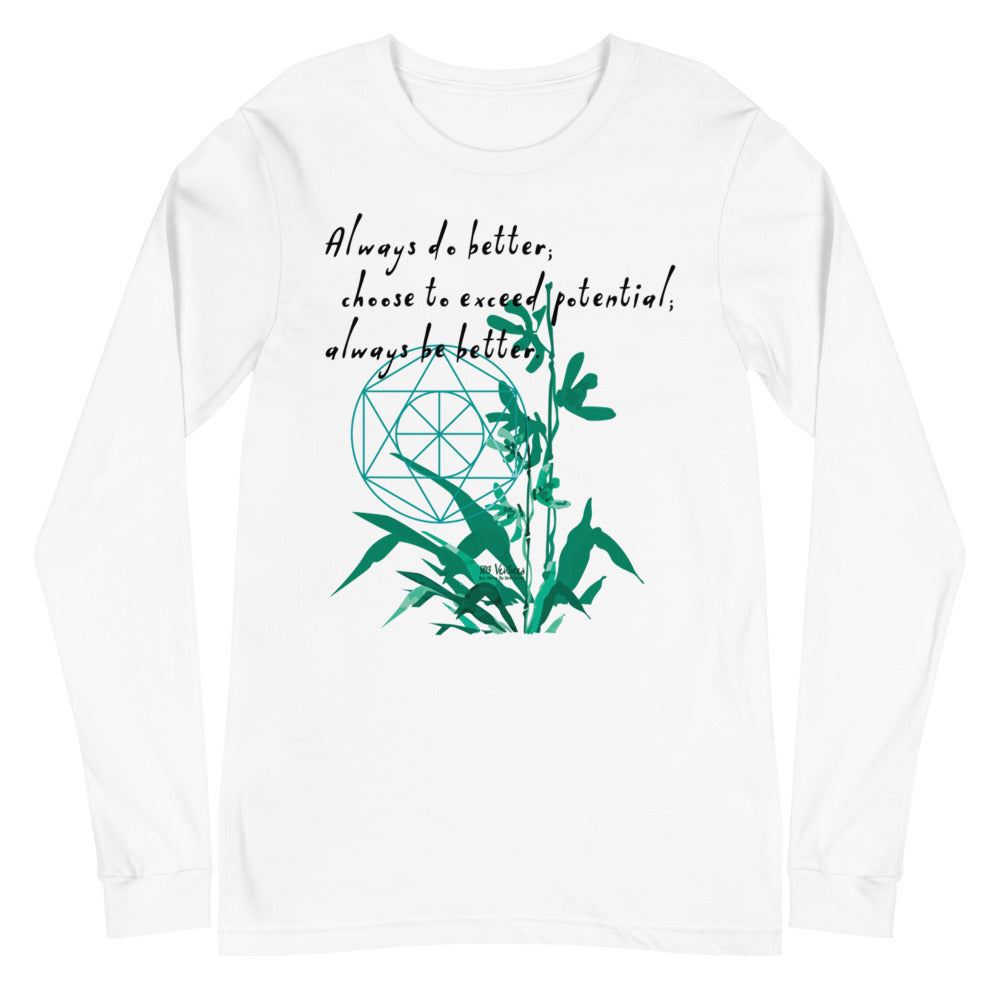 Always Better Haiku With Lilies on Unisex Long Sleeve T-Shirt