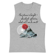 Future Is Bright Haiku With Mountain Sun on Men's Muscle Shirt