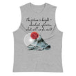 Future Is Bright Haiku With Mountain Sun on Men's Muscle Shirt