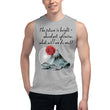 Future Is Bright Haiku With Mountain Sun on Men's Muscle Shirt