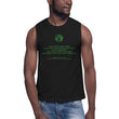 Binary Instructions To Keep Moving The World Forward With Vitruvian Earth In Green on Men's Muscle Shirt