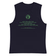 Binary Instructions To Keep Moving The World Forward With Vitruvian Earth In Green on Men's Muscle Shirt