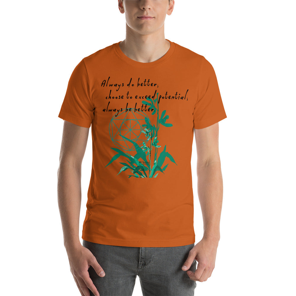 Always Better Haiku With Lilies on Unisex Premium T-Shirt - XS-M