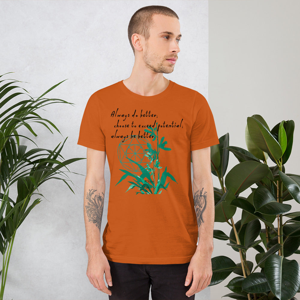 Always Better Haiku With Lilies on Unisex Premium T-Shirt - XS-M