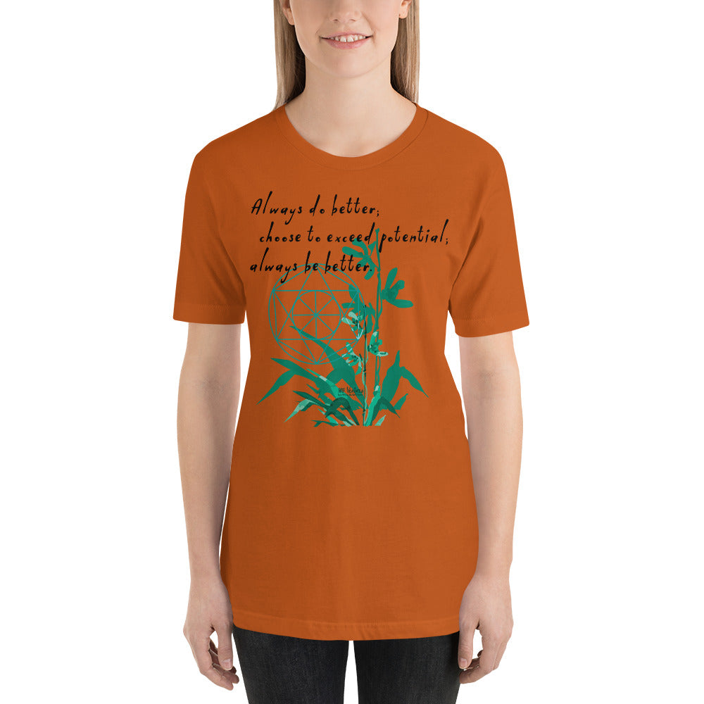 Always Better Haiku With Lilies on Unisex Premium T-Shirt - XS-M