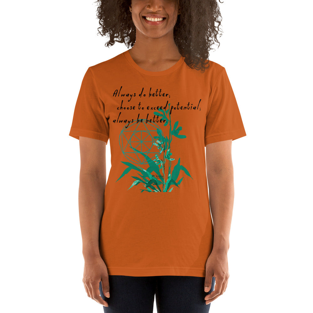 Always Better Haiku With Lilies on Unisex Premium T-Shirt - XS-M