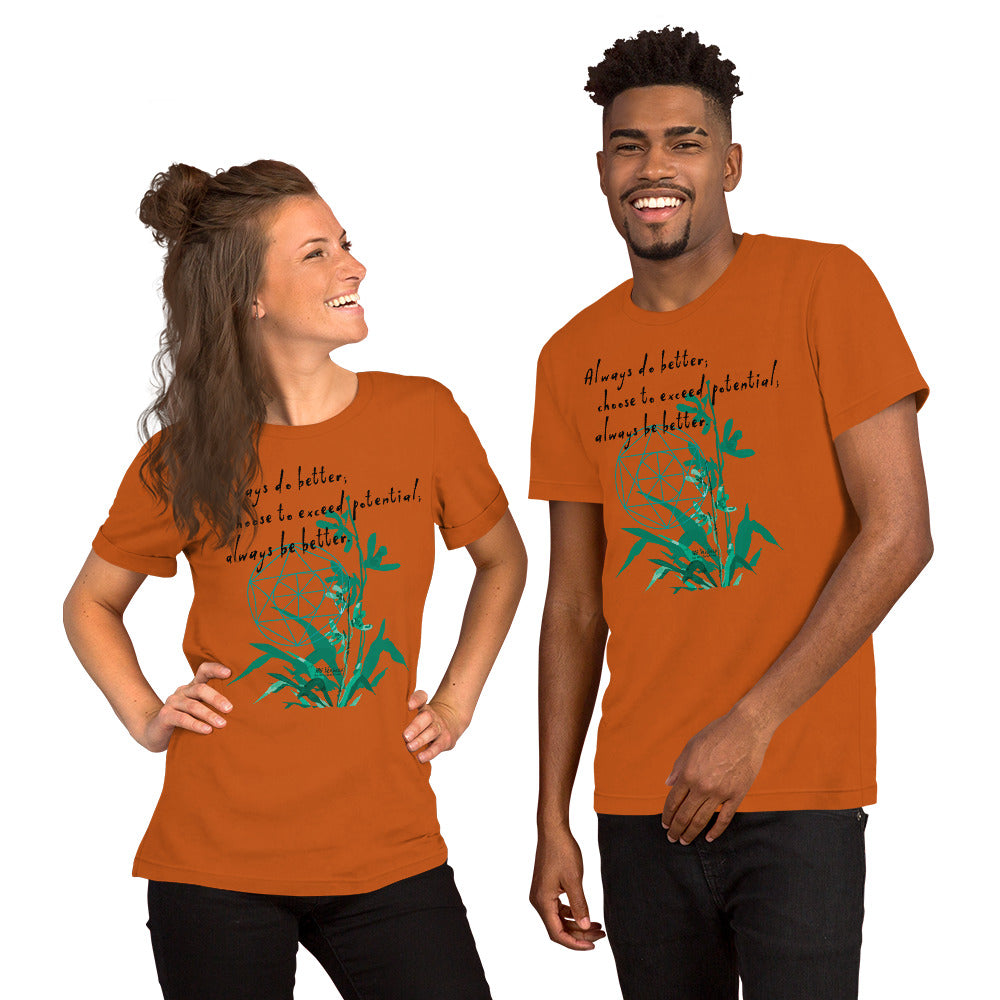 Always Better Haiku With Lilies on Unisex Premium T-Shirt - XS-M