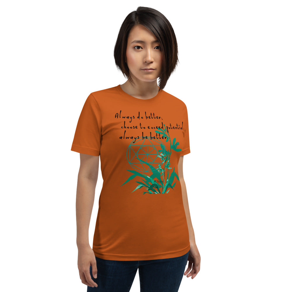 Always Better Haiku With Lilies on Unisex Premium T-Shirt - XS-M