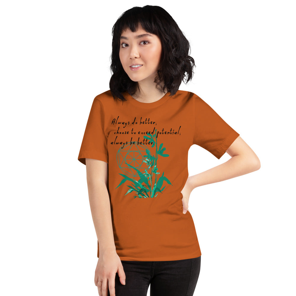 Always Better Haiku With Lilies on Unisex Premium T-Shirt - XS-M