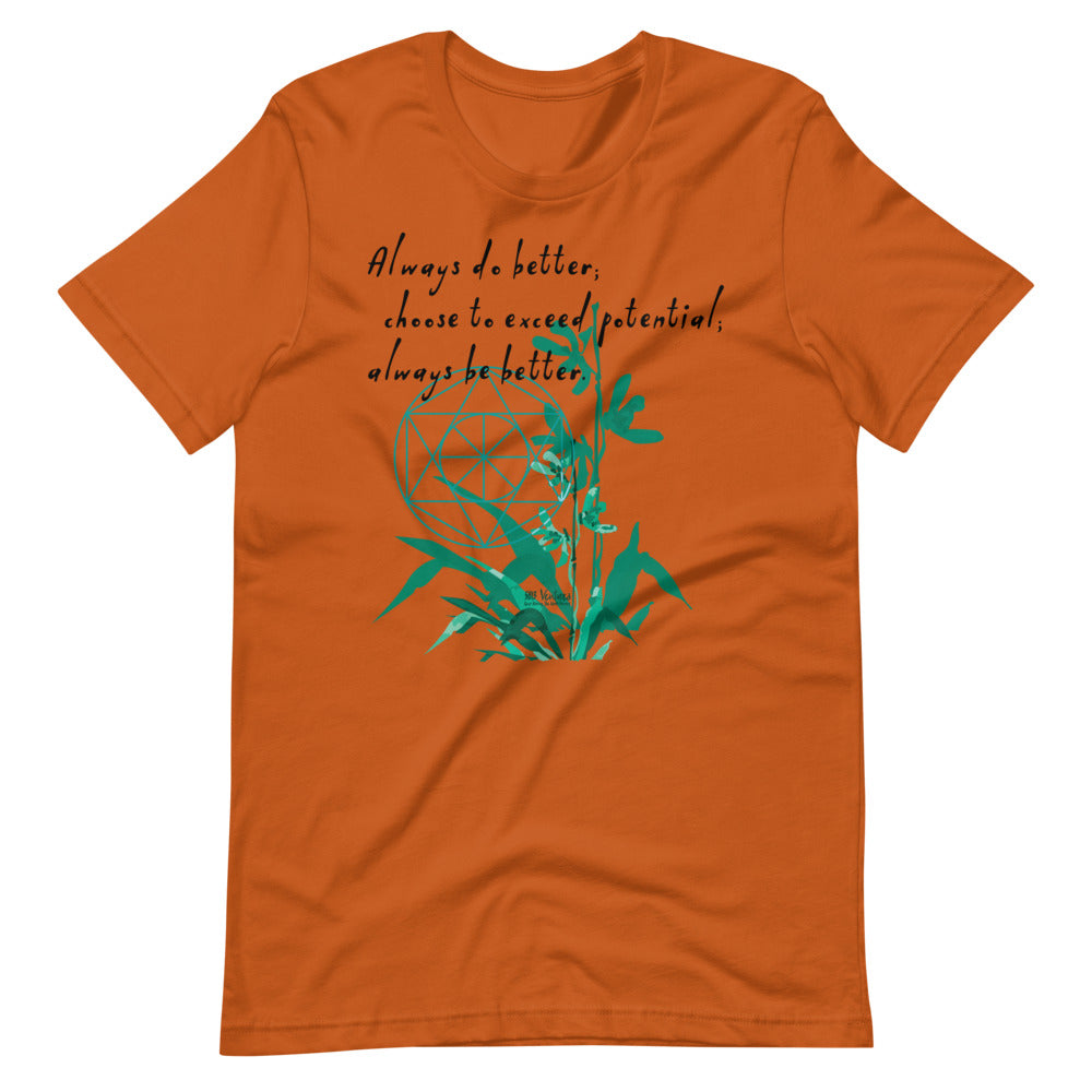 Always Better Haiku With Lilies on Unisex Premium T-Shirt - XS-M