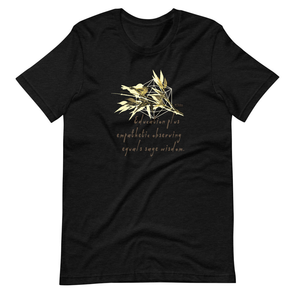 Sage Wisdom Haiku With Sparrow on Unisex Premium T-Shirt - XS-S