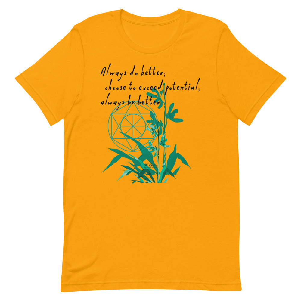 Always Better Haiku With Lilies on Unisex Premium T-Shirt - XS-M