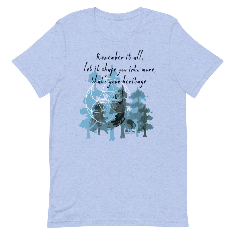 Remember Your Heritage Haiku With Trees on Unisex Premium T-Shirt - 2XL-4XL