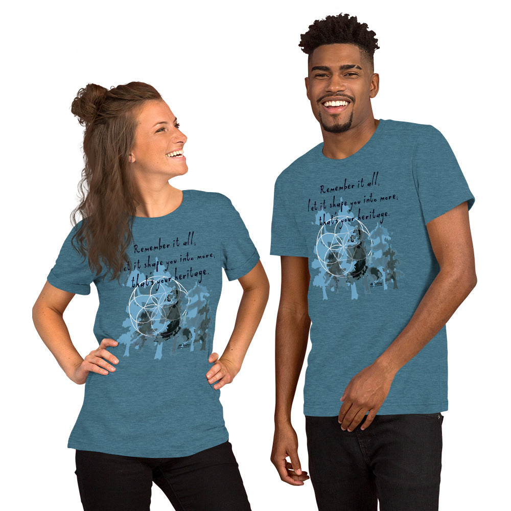 Remember Your Heritage Haiku With Trees on Unisex Premium T-Shirt - 2XL-4XL