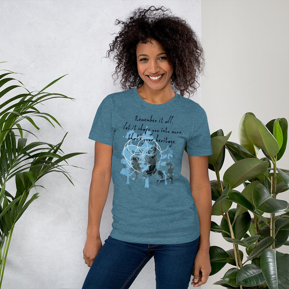 Remember Your Heritage Haiku With Trees on Unisex Premium T-Shirt - 2XL-4XL