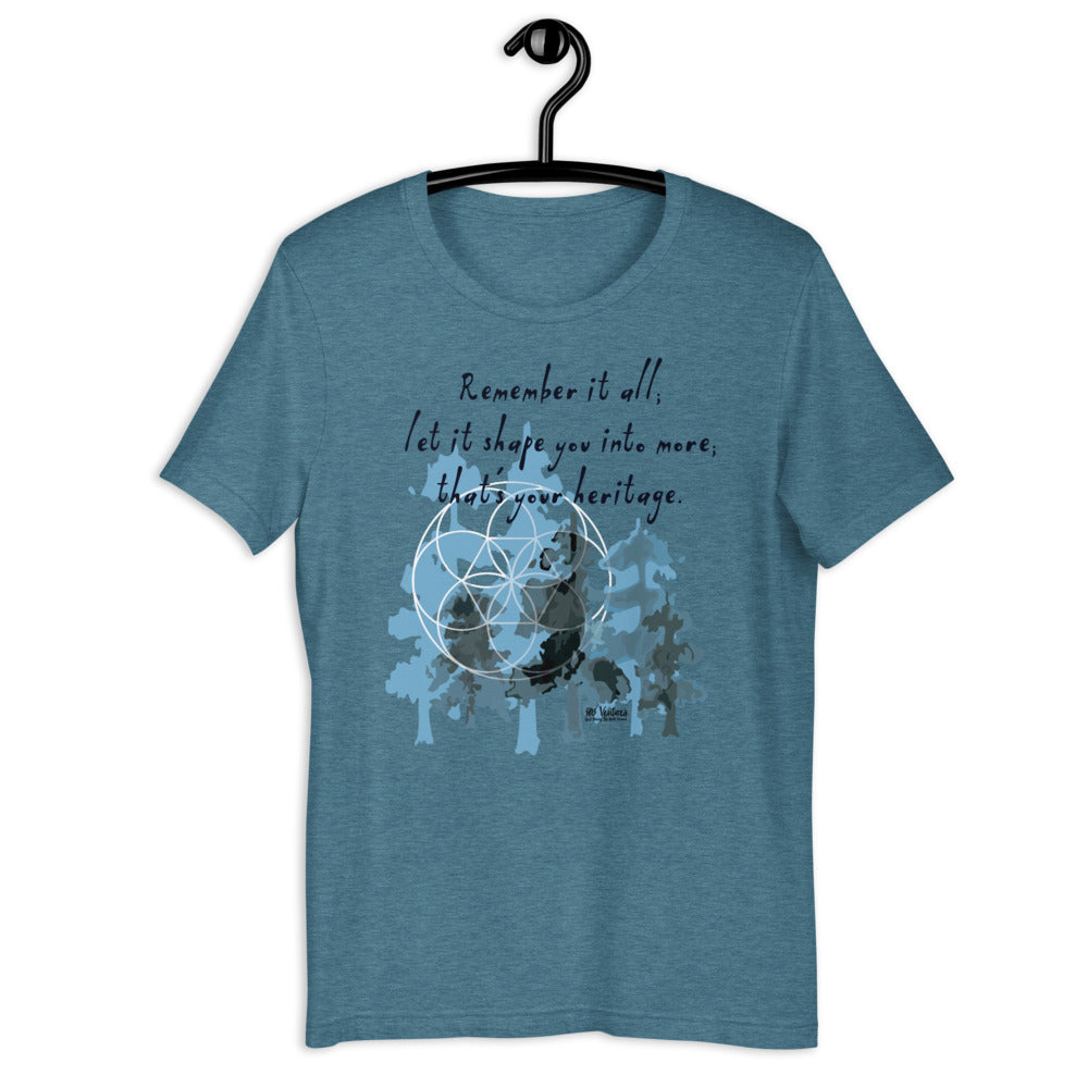 Remember Your Heritage Haiku With Trees on Unisex Premium T-Shirt - 2XL-4XL