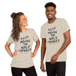 Charcoal Sketch Dreaming To Keep Moving The World Forward on Unisex Premium T-Shirt - M-L