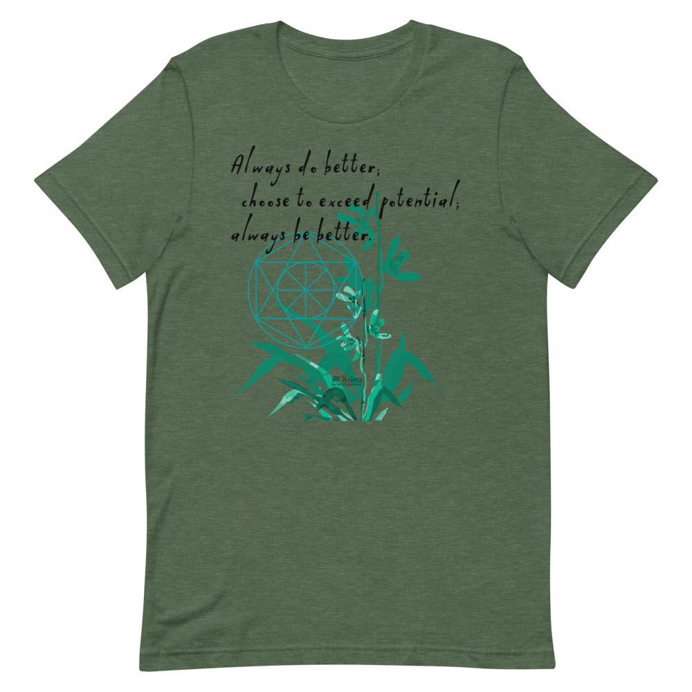 Always Better Haiku With Lilies on Unisex Premium T-Shirt - 2XL-4XL