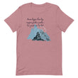 Dream Bigger Haiku With Mountains on Unisex Premium T-Shirt - XS-M