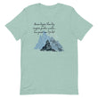 Dream Bigger Haiku With Mountains on Unisex Premium T-Shirt - L-XL