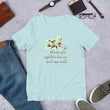 Sage Wisdom Haiku With Sparrow on Unisex Premium T-Shirt - XS-S