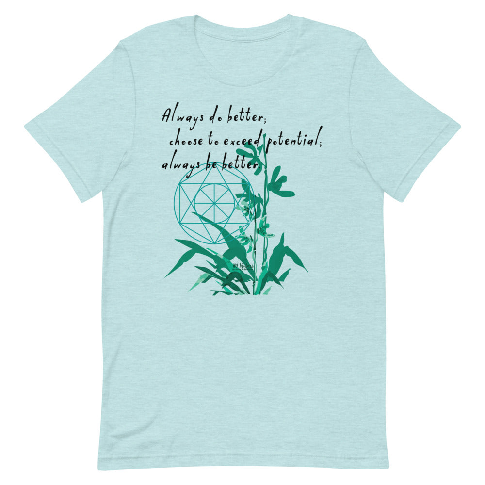 Always Better Haiku With Lilies on Unisex Premium T-Shirt - XS-M