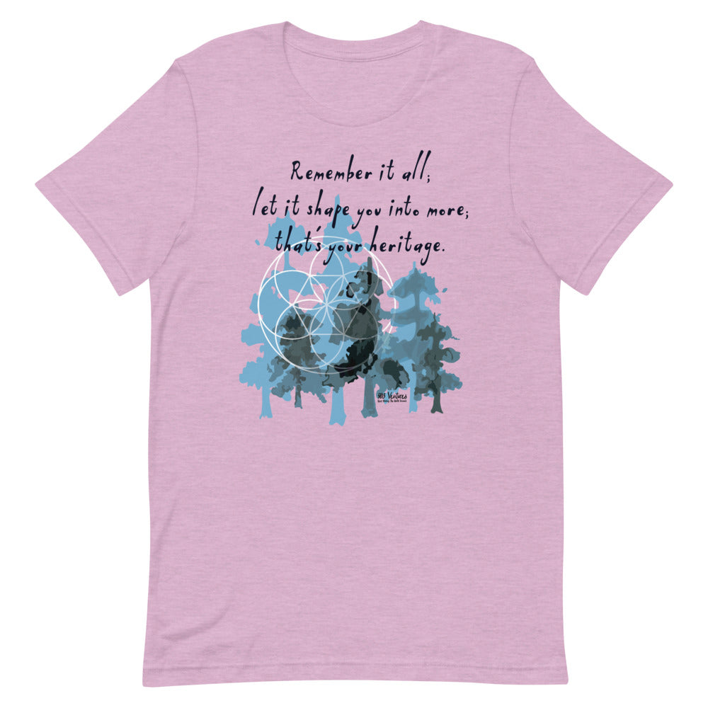 Remember Your Heritage Haiku With Trees on Unisex Premium T-Shirt - 2XL-4XL