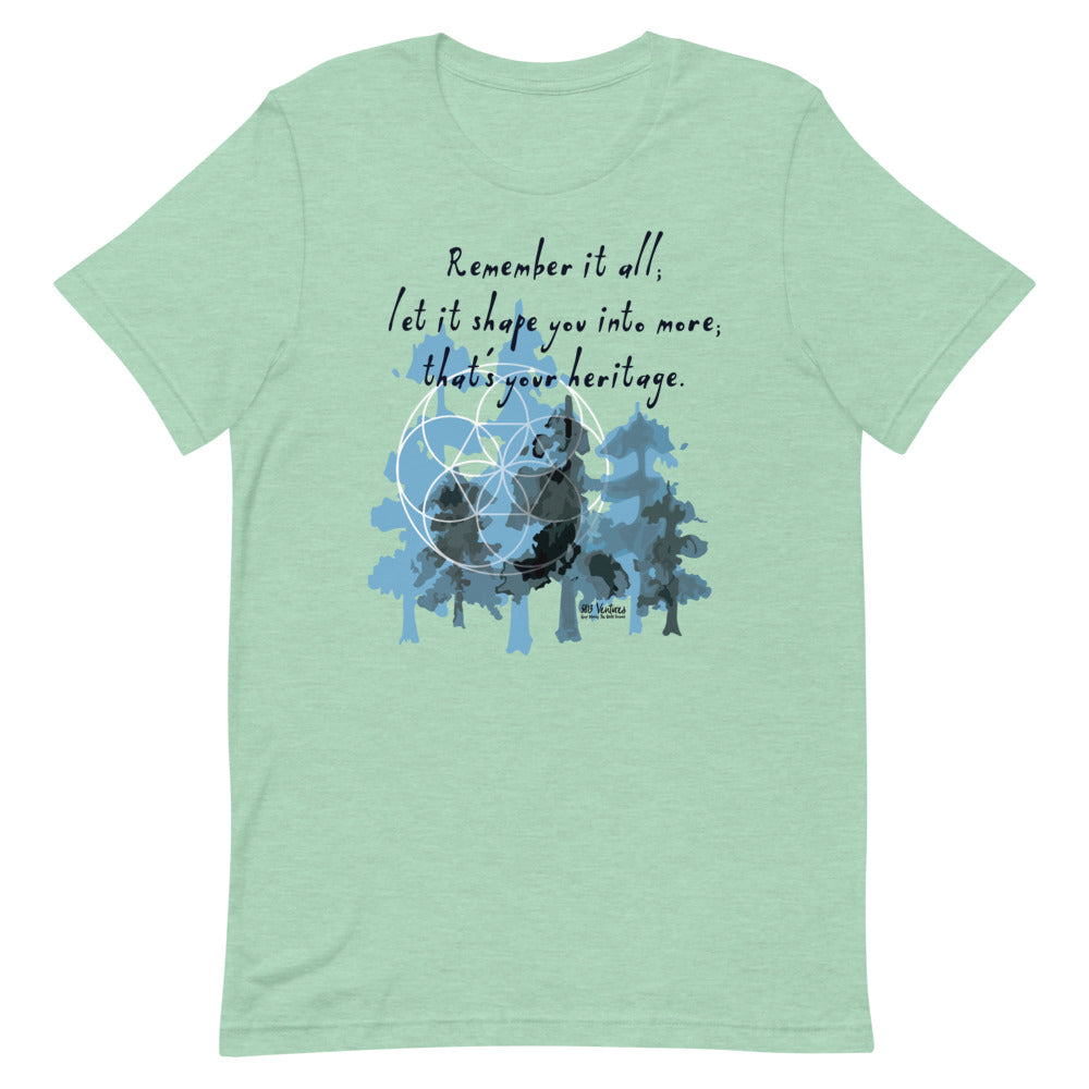 Remember Your Heritage Haiku With Trees on Unisex Premium T-Shirt - 2XL-4XL