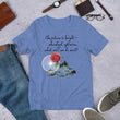 Future Is Bright Haiku With Mountain Sun on Unisex Premium T-Shirt - L-XL