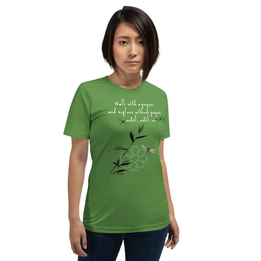 Walk With A Purpose Haiku With Dragonfly on Unisex Premium T-Shirt - XS-M