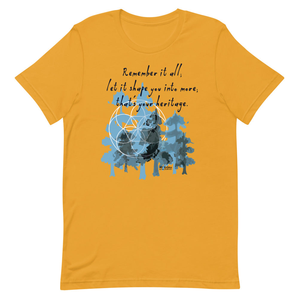 Remember Your Heritage Haiku With Trees on Unisex Premium T-Shirt - 2XL-4XL