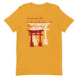 Descendants Need Ancestors Haiku With Pagoda on Unisex Premium T-Shirt - M-L