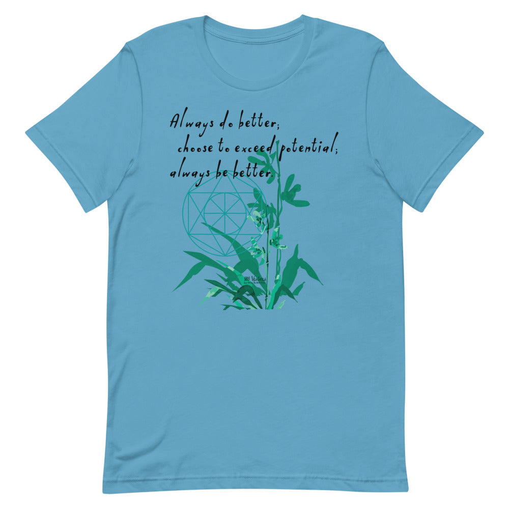 Always Better Haiku With Lilies on Unisex Premium T-Shirt - 2XL-4XL