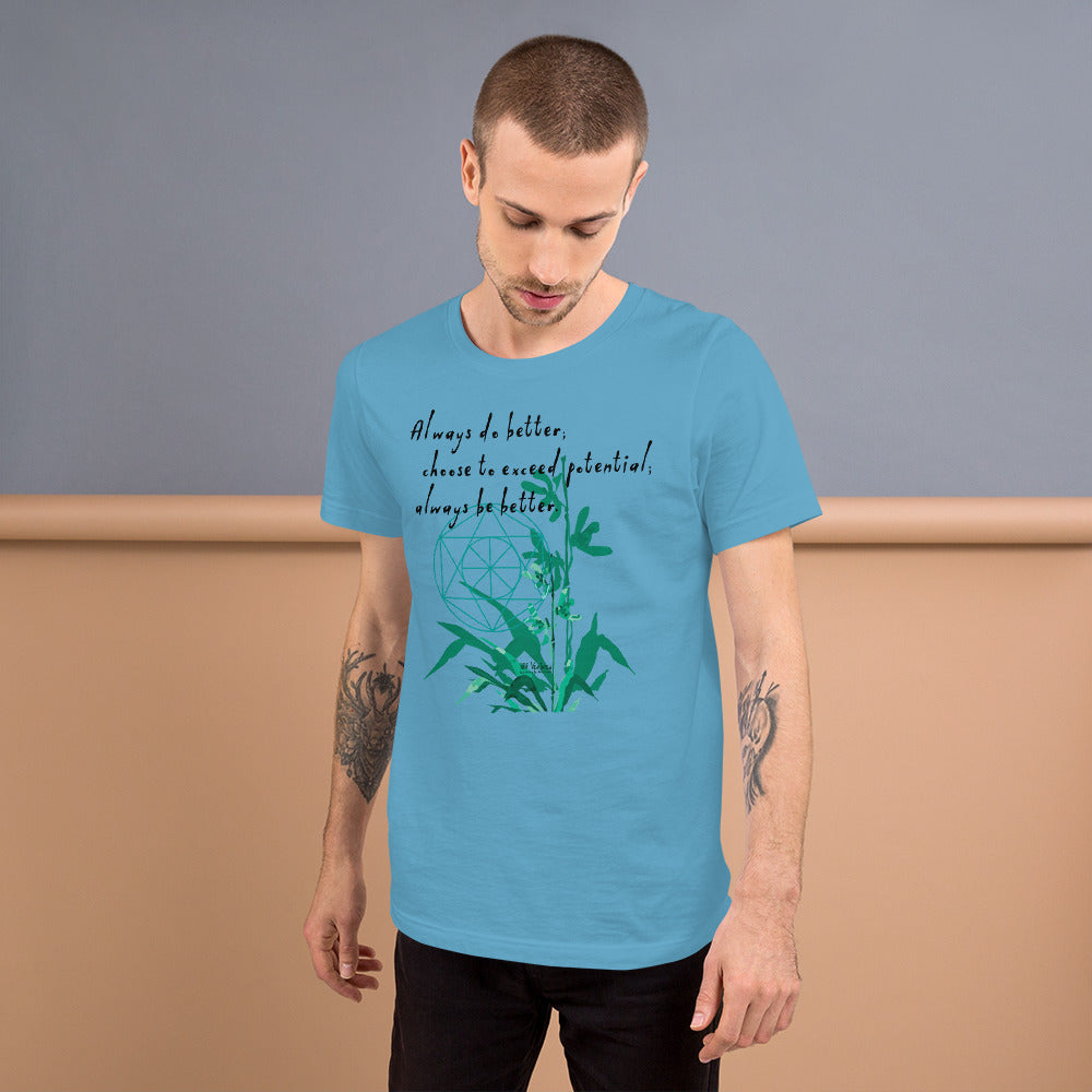 Always Better Haiku With Lilies on Unisex Premium T-Shirt - 2XL-4XL